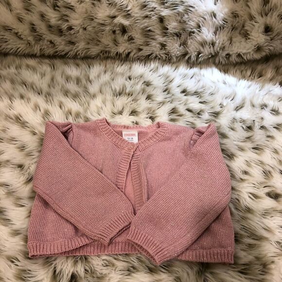 Gymboree 12-18 mos swing hem sparkly knit cardigan - Picture 2 of 4